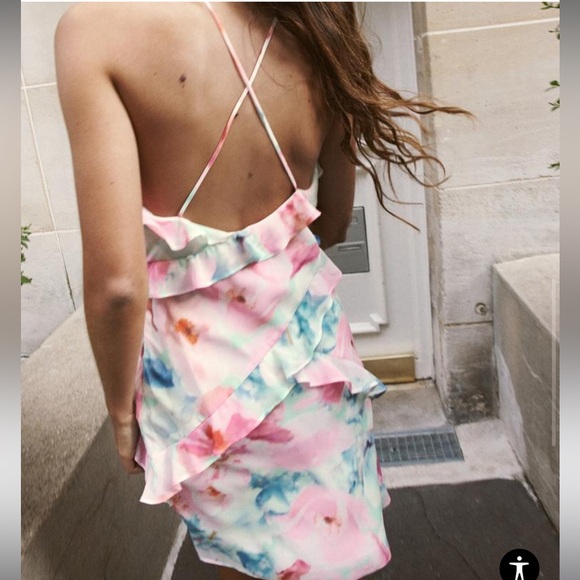 Zara  ruffled midi dress - Picture 3 of 7